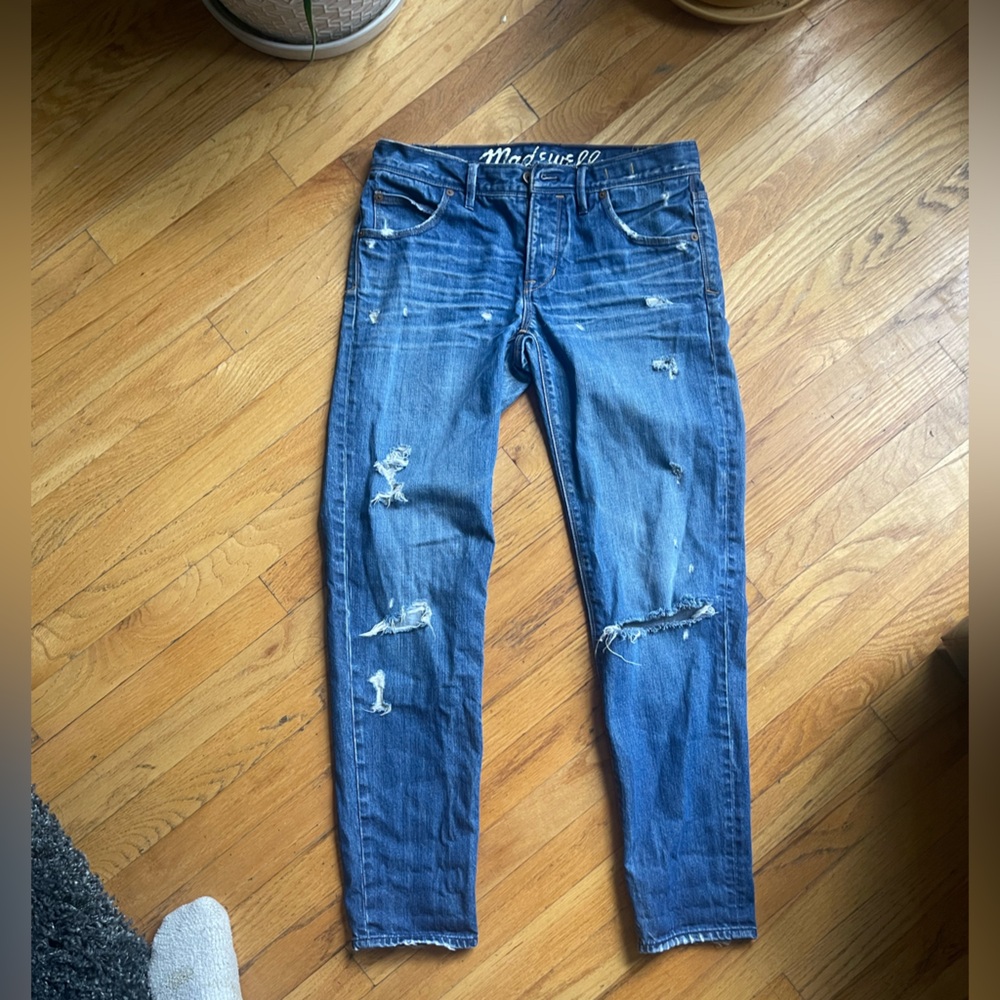 Madewell Blue Jeans Distressed Style - Picture 6 of 7
